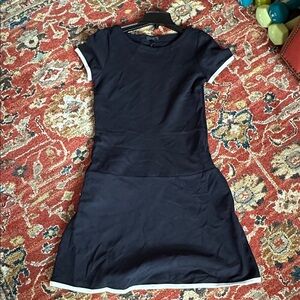 NWT J Crew black dress with white tipping.  Size 6